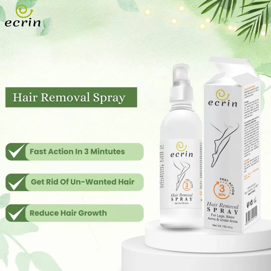 Ecrin Hair Removal Spray For Men And Women 10 Reviews