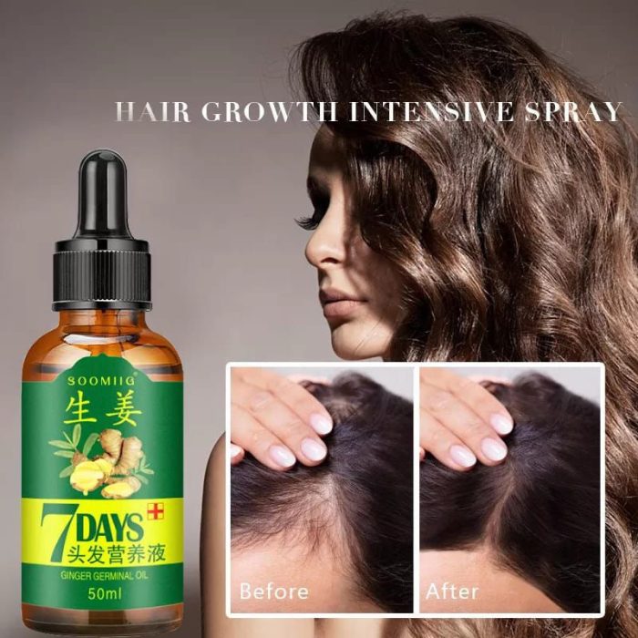 7 Day Ginger Germinal Oil Hair Nutrient Solution Hair Growth Essence Liquid Fast Natural Hair Loss Treatment Hair Care