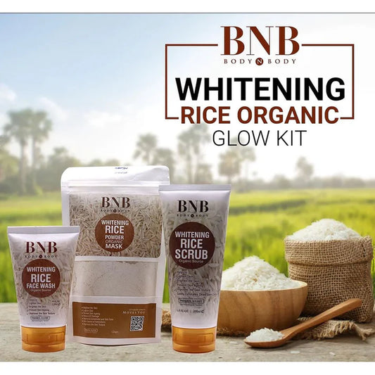 BNB Brightening Rice Extract Bright & Glow Kit 3 in 1